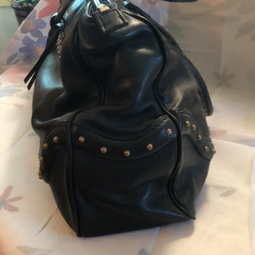 Michael Kors Womens Leather Studded Shoulder Handbag 17”x10”, 9” drop - Picture 3 of 14